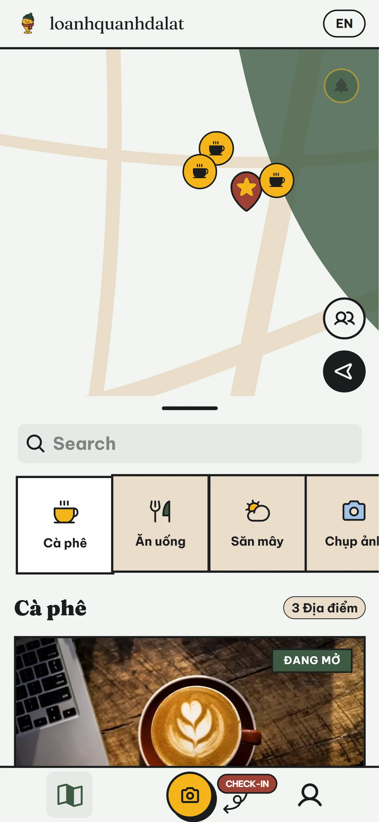 Loanh Quanh Đà Lạt App Interface